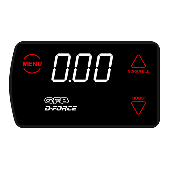 GFB D-FORCE Instruction Manual
