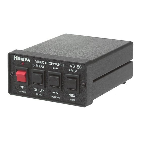 HORITA VS-50 User Manual