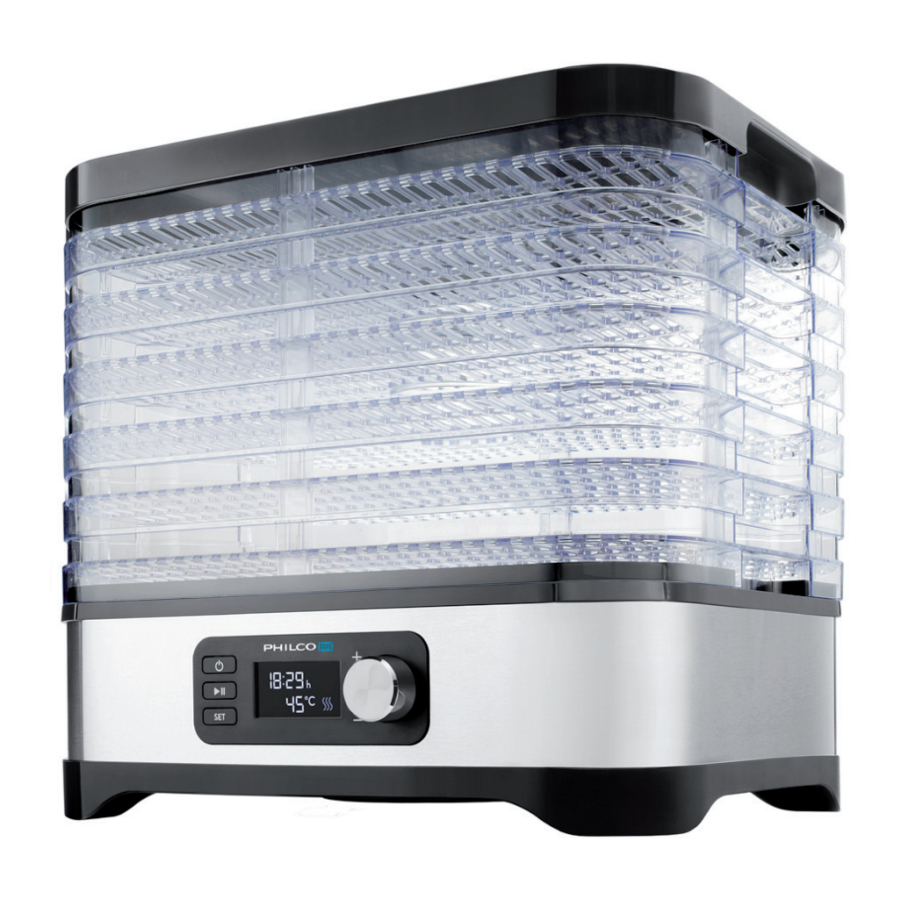 Philco PHFD 5080 - Food Dehydrator Manual
