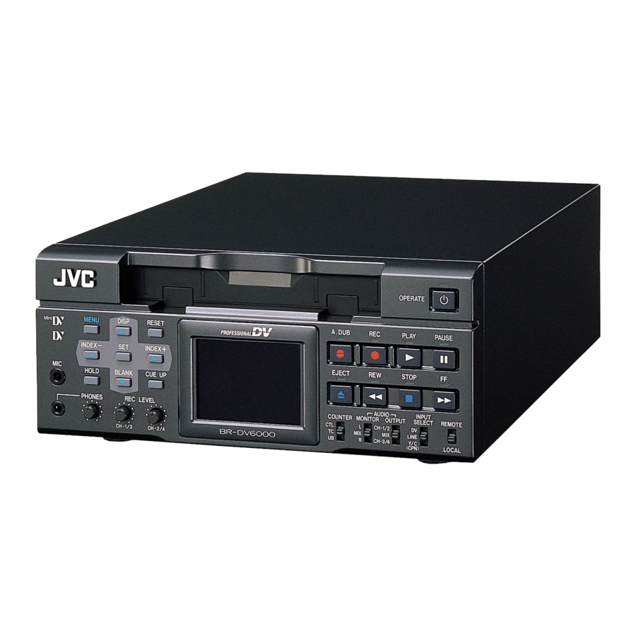 JVC BR-DV6000E Instruction Manual