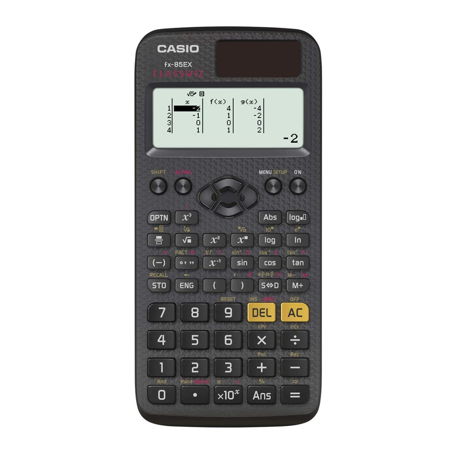 Casio fx-85EX User Manual