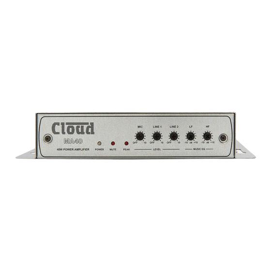 Cloud MA40 Installation And User Manual