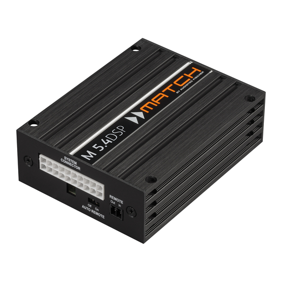 Audiotec Fischer match M 5.4DSP Manual