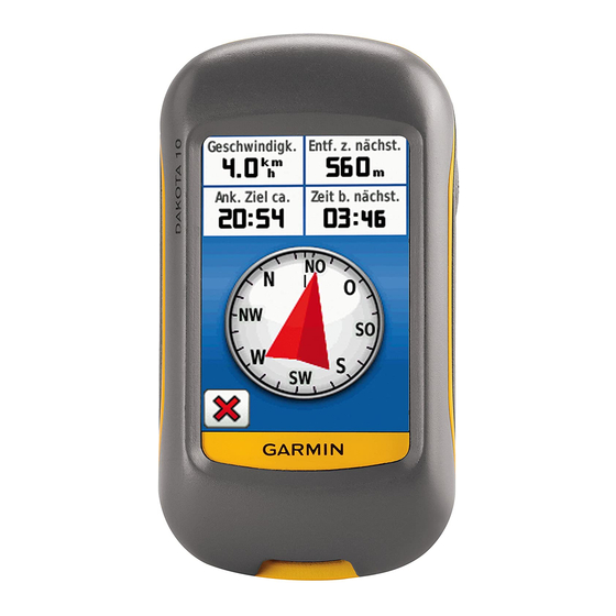 Garmin Dakota 10 - Touchscreen Handheld GPS Navigator Declaration Of Conformity
