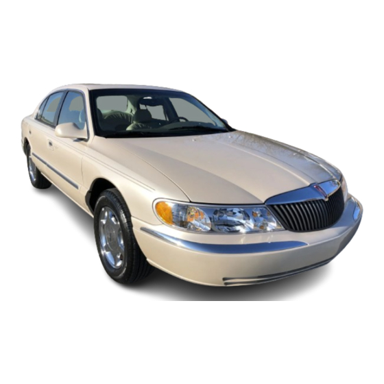Lincoln 2000 Continental Owner's Manual
