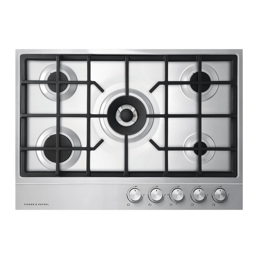 Fisher & Paykel CG305DNGX1 Reset The Setting