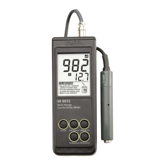 Hanna Instruments HI 9033 Instruction Manual