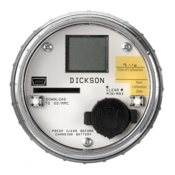 Dickson PR125 Operating Instructions Manual