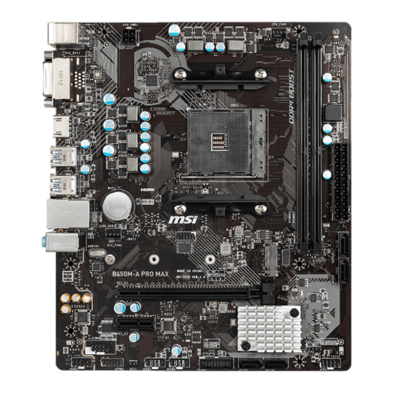 MSI B450M-A PRO MAX II User Manual