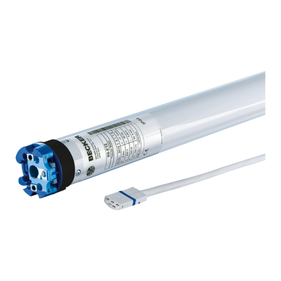 Becker R20-17-E12 Tubular Drive Motor Manuals