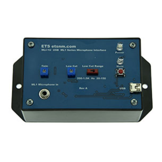 ETS MLI-1U Instructions