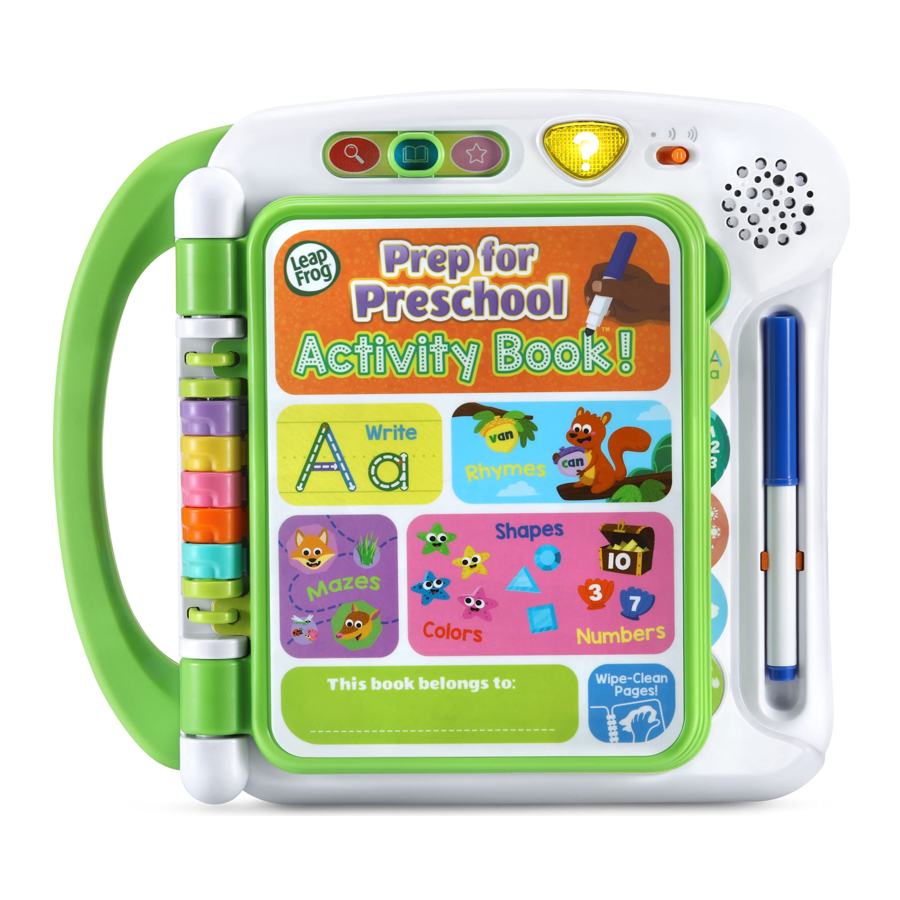 LeapFrog Prep for Preschool Activity Book Manual