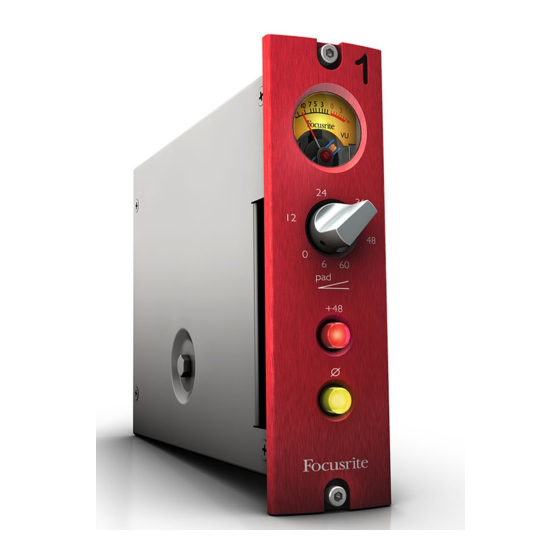 Focusrite Red 1 500 Series Manuals