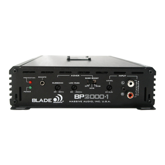 Massive Audio BP200.2 Manuals