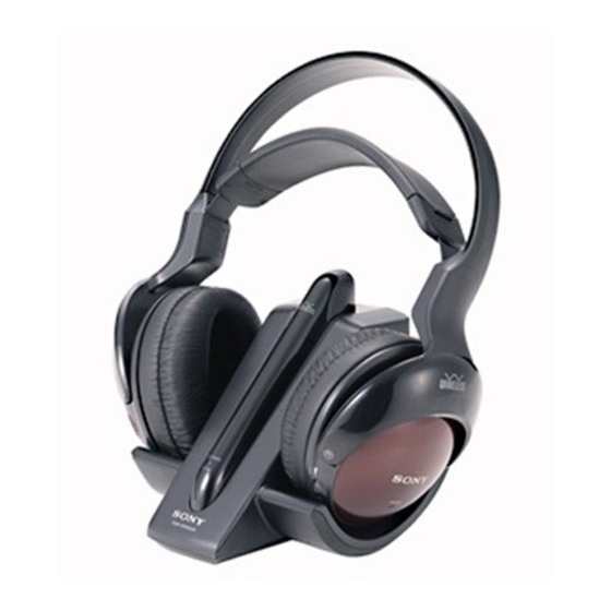 Sony MDR-RF820RK Headphone System Manuals