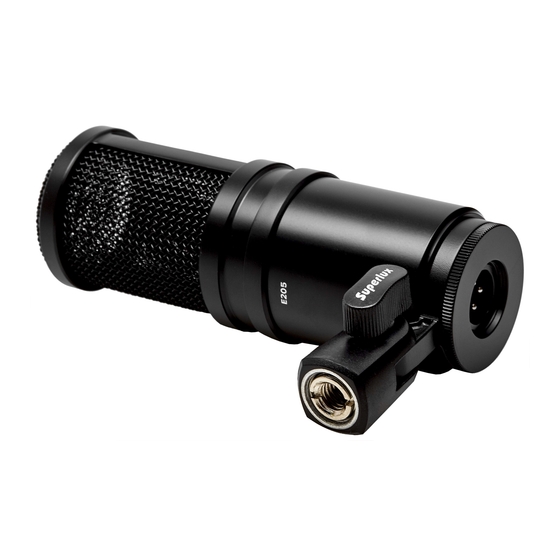 Superlux E205 Quick Start Manual