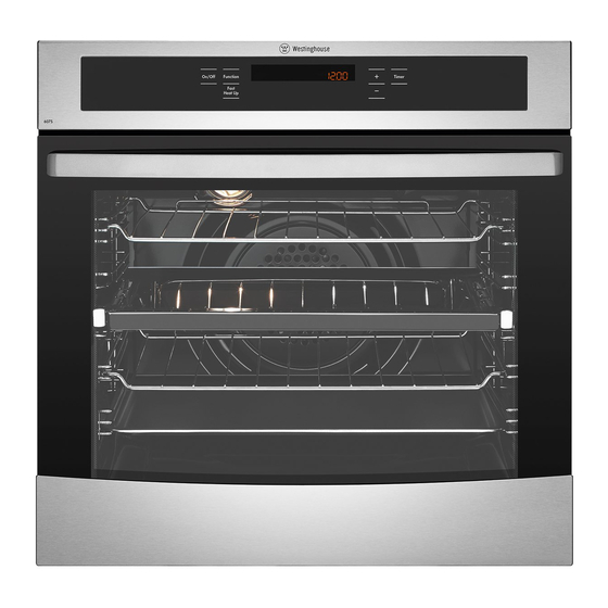 User Manuals: Westinghouse WVE607 Built-In Oven