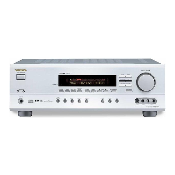 Onkyo TX-SR501 Basic Operation Manual