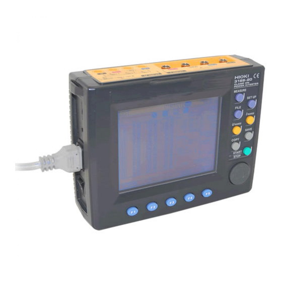 Hioki 3169-20 Instruction Manual