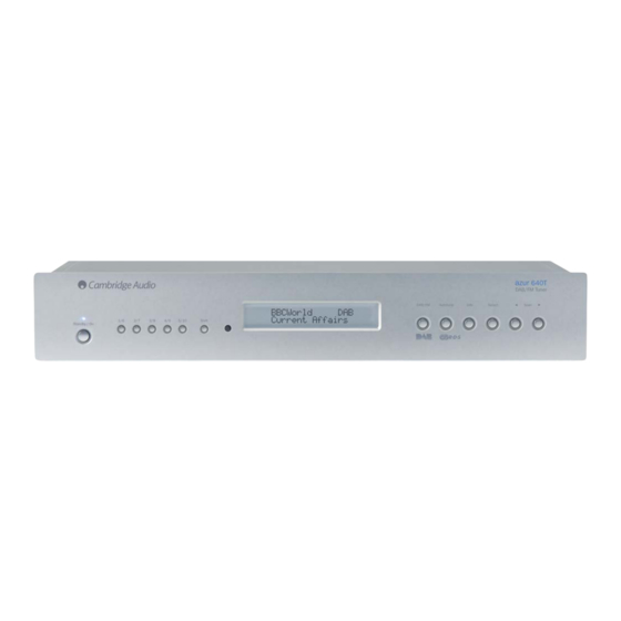 Cambridge Audio Azur 640T Technical Specifications