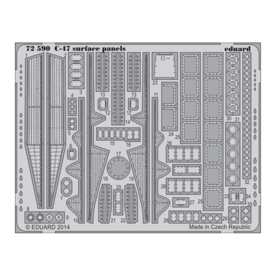 Eduard C-47 surface panels Assembly Instructions