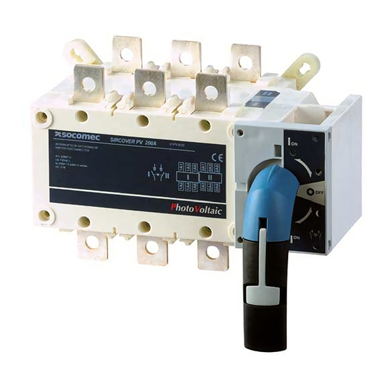 socomec SIRCOVER PV 200A Manual