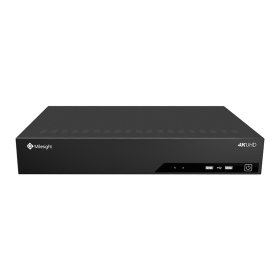 Milesight Technology 4K H.265 Mini NVR 1000 Series User Manual