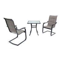 HAMPTON BAY St. Lucia 3 Piece Padded Motion Bistro Set SP-K-609N-1 Use And Care Manual