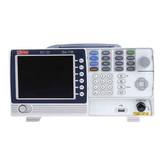 RS PRO ISA-730 Instruction Manual