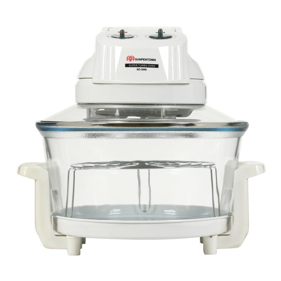 Sunpentown SUPER TURBO OVEN SO-2000 Cooking Instruction Manual