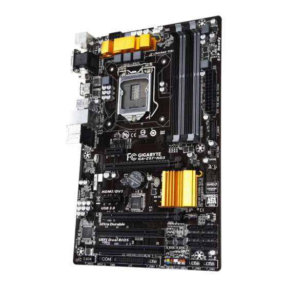 GIGA-BYTE TECHNOLOGY GA-Z97-HD3 User Manual