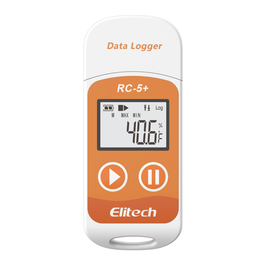 Elitech RC-5+ - PDF Temperature Data Logger Manual