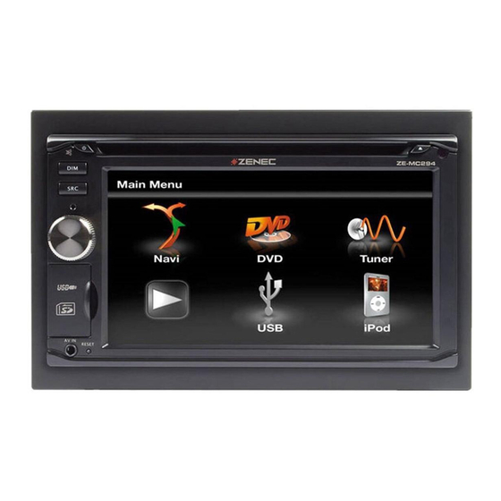 ZENEC ZE-MC294 User Manual