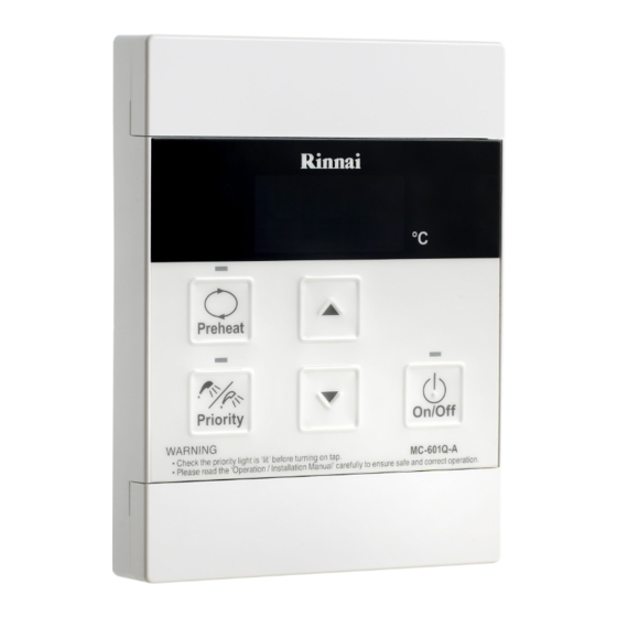 RINNAI MC601Q OPERATION & INSTALLATION MANUAL Pdf Download ManualsLib