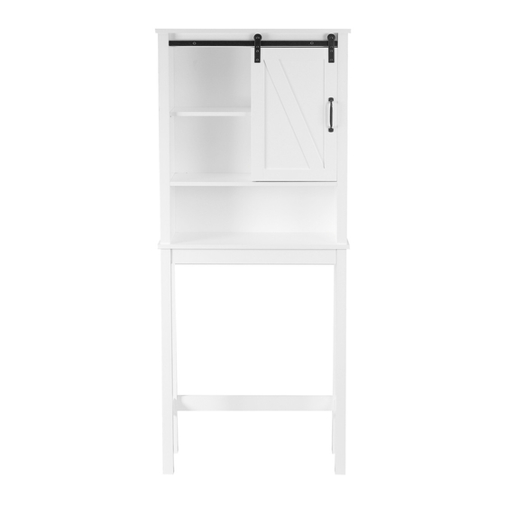LuxenHome Farmhouse White MDF Over-the-Toilet Space Saver Cabinet WHIF959 Instruction Manual