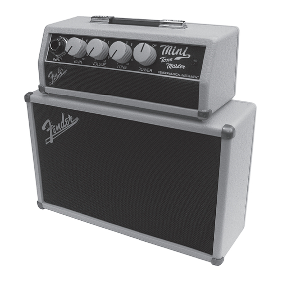 Fender Mini Tone Master 0234808000 Owner's Manual
