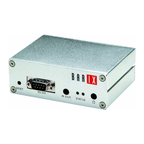 BARIX Instreamer User Manual