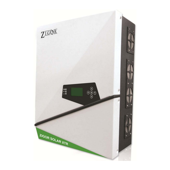 ZIGOR SOLAR XTR3 Operating Manual