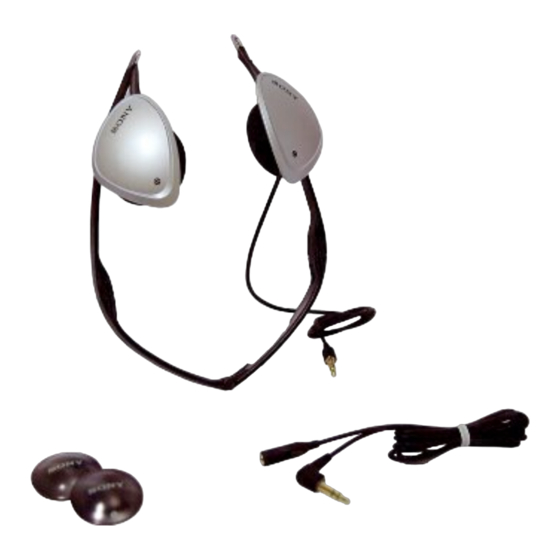 Sony MDR-G64SL Operating Instructions