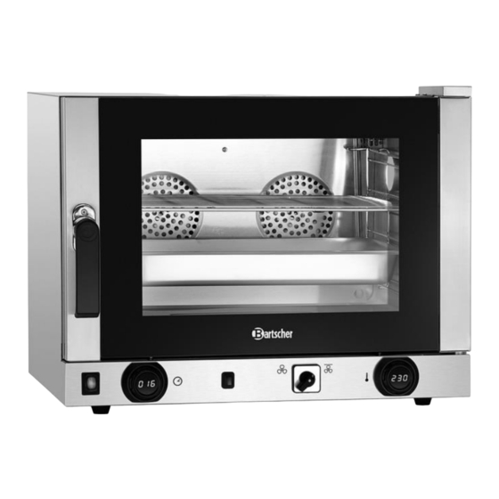 User Manuals: Bartscher AT230-MDI Convection Oven