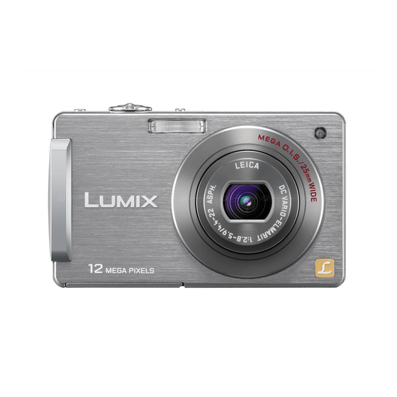 Panasonic DMC FX580K - Lumix Digital Camera Manuals