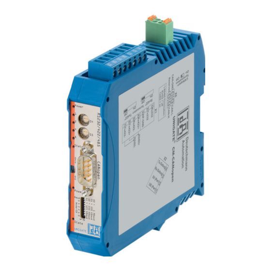 DEUTSCHMANN AUTOMATION UNIGATE CM-CANopen Instruction Manual