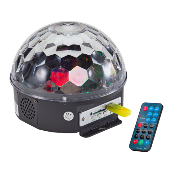 soundsation CB-630 LED Crystal Ball Manuals