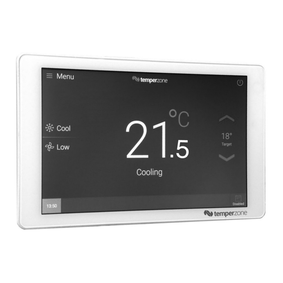 TemperZone Climate Touch Quick Start Manual