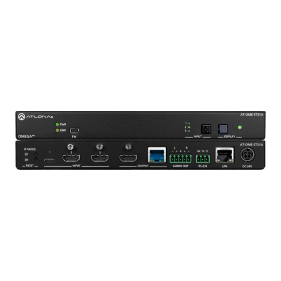 Panduit Atlona AT-OME-ST31A Update Instructions