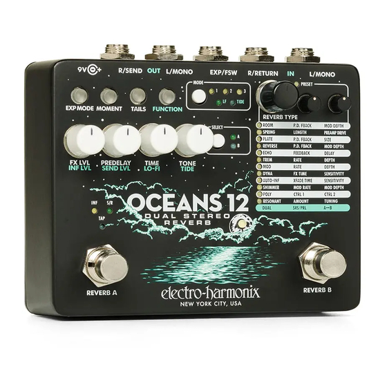 Electro-Harmonix OCEANS 12 Quick Start Manual