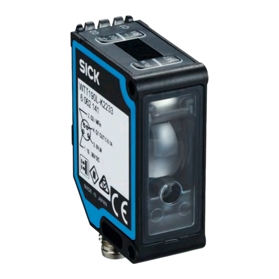 SICK PowerProx WTT190L-K Series Operating Instructions Manual