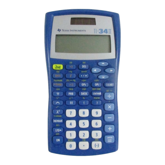 Texas Instruments TI-34 II Explorer Plus User Manual