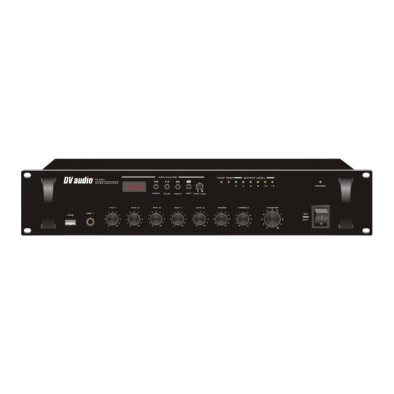 DV Audio PA-60U Operation Manual