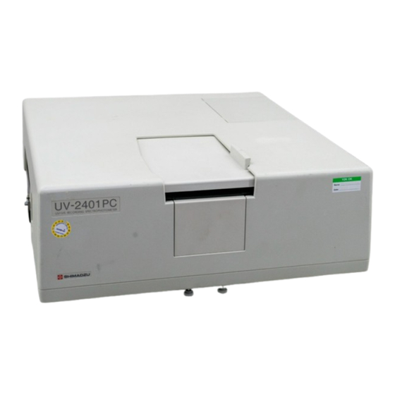 Shimadzu UV-2501 PC Instruction Manual